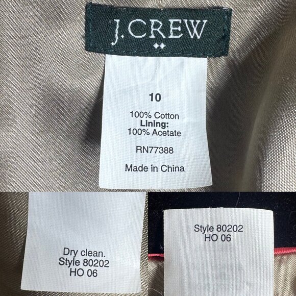 Vintage J.Crew Womens Brown Velvet Blazer Jacket Size 10 Green Label - Picture 6 of 12